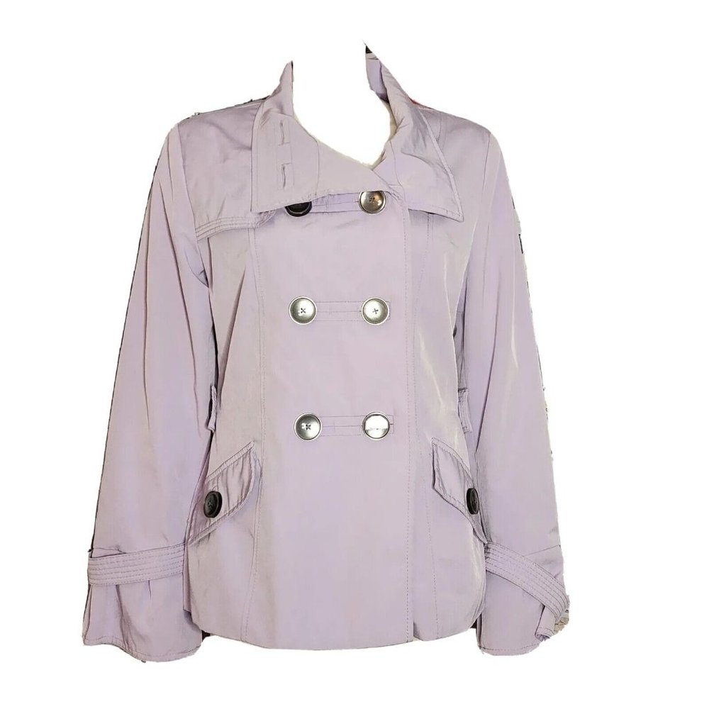 CROFT & BARROW Light Purple Long‎ Sleeve Peacoat Jacket Womens Size M Medium